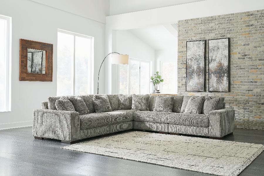 Image of Lindyn - Corner Chairs 5 Pc Sectional - Fog