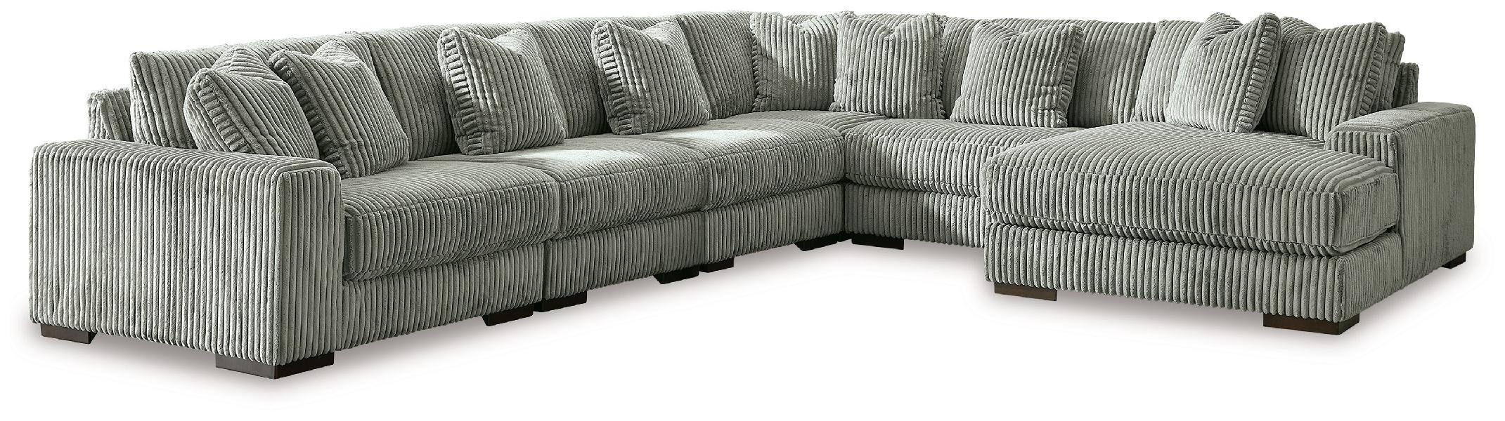 Image of Lindyn - 6-Piece Sectional With RAF Corner Chaise - Fog