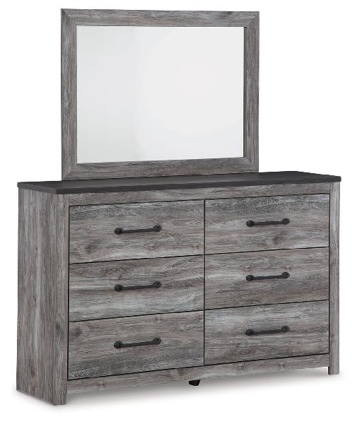 Image of Bronyan - Dresser And Mirror - Dark Gray