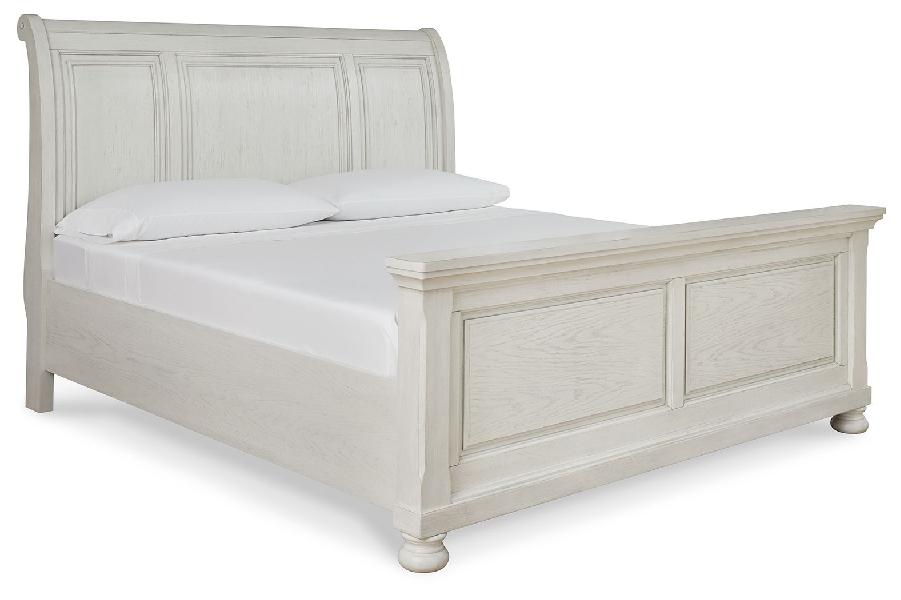 Image of Robbinsdale - Queen Sleigh Bed - Antique White