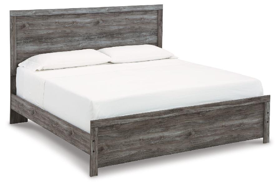 Image of Bronyan - King Panel Bed - Dark Gray