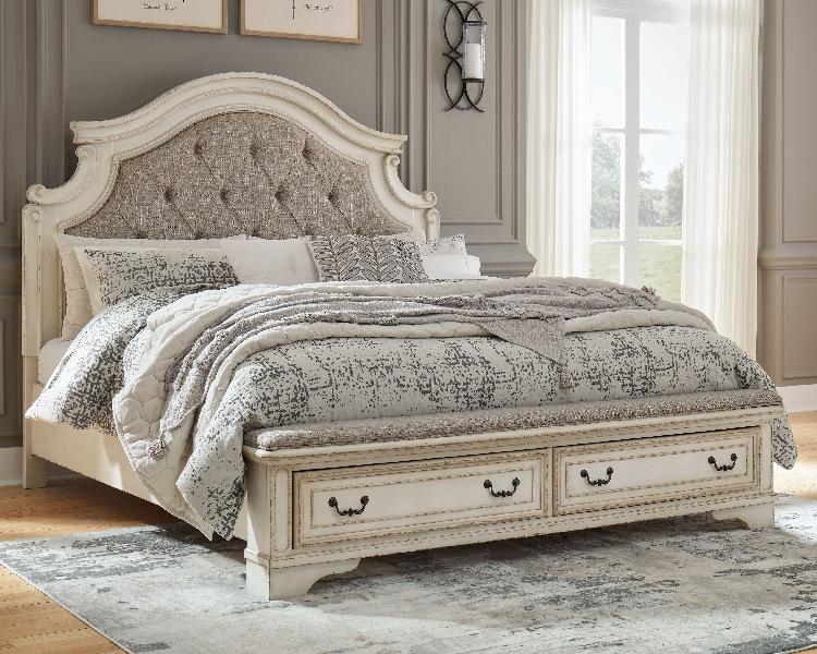 Image of Realyn - King Upholstered Bed - Two-tone
