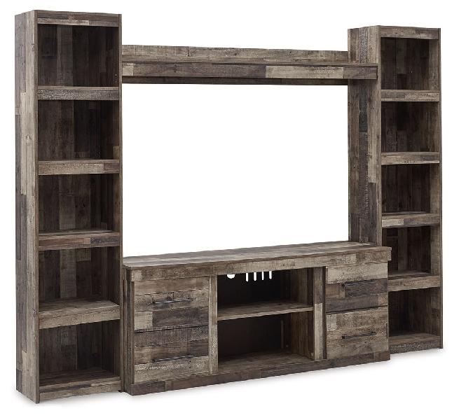 Image of Derekson - 4-Piece Entertainment Center - Multi Gray