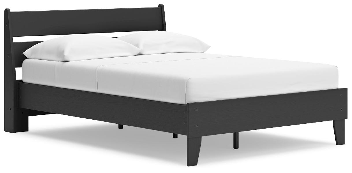 Image of Socalle - Full Panel Platform Bed - Black