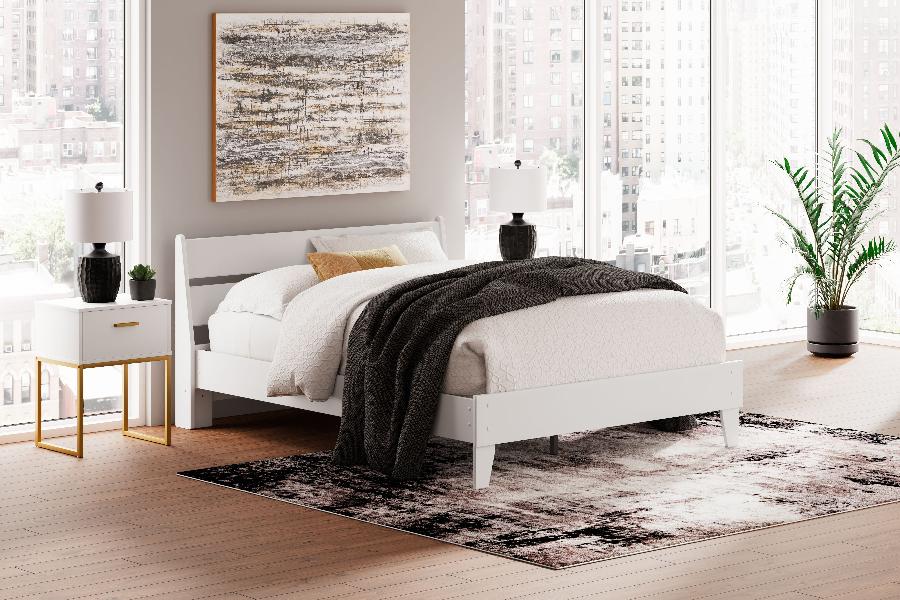 Image of Socalle - Queen Panel Platform Bed - Two-tone