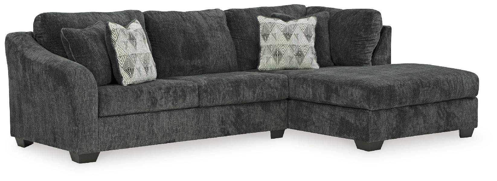 Image of Biddeford - 2-Piece Sectional With Raf Corner Chaise - Ebony