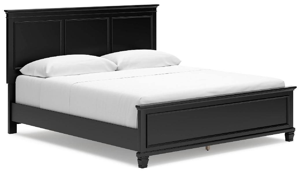 Image of Lanolee - California King Panel Bed - Black