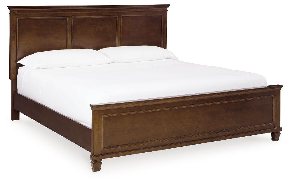 Image of Danabrin - King Panel Bed - Brown