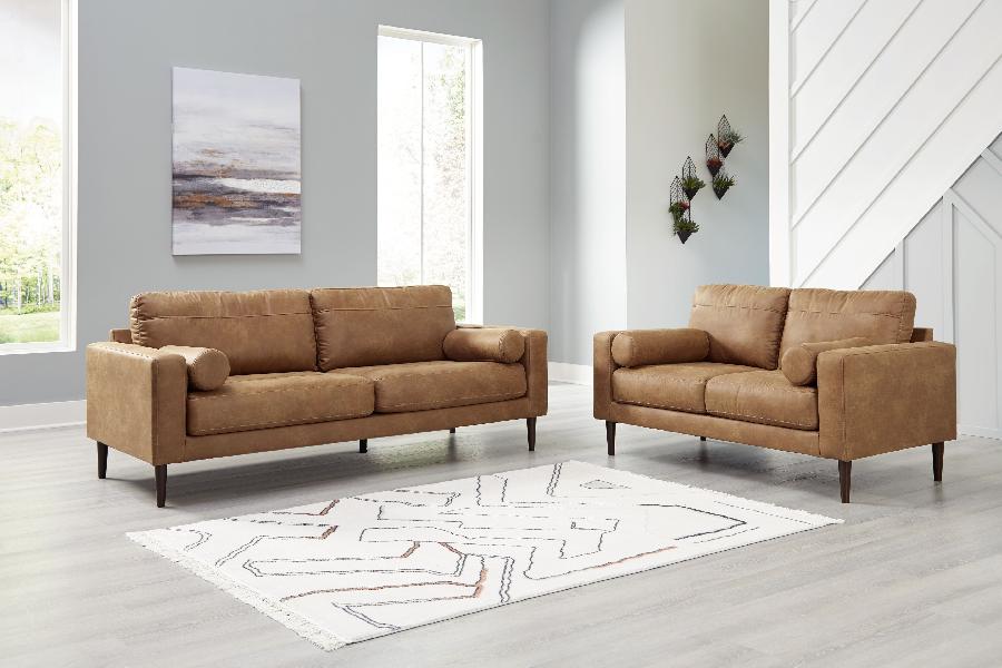 Image of Telora - 2 Pc. - Sofa, Loveseat - Caramel