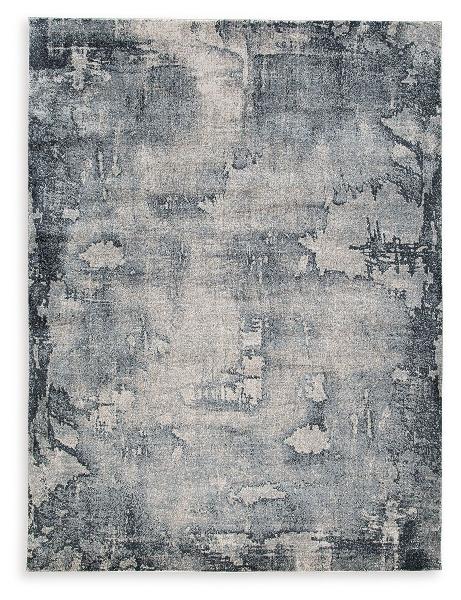 Image of Langrich - 8' x 10' Rug - Blue / Gray / Cream