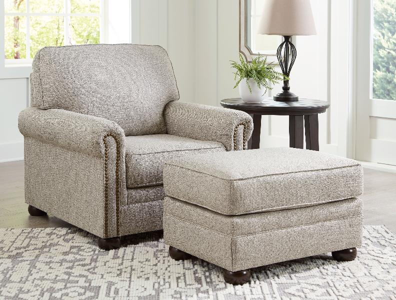 Image of Gaelon - 2 Pc. - Chair, Ottoman - Dune