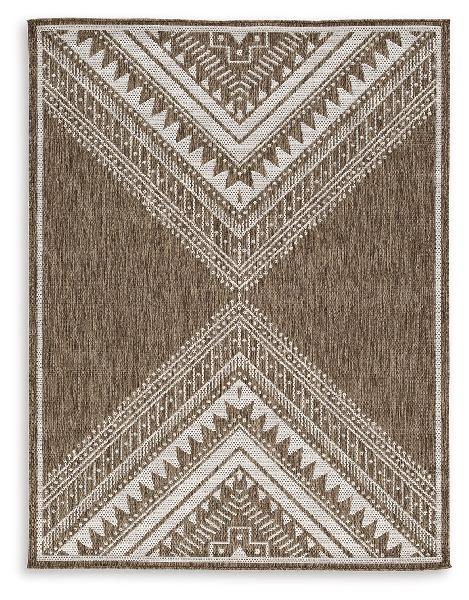 Image of Dunsler - 5' x 7' Rug - Brown / Cream