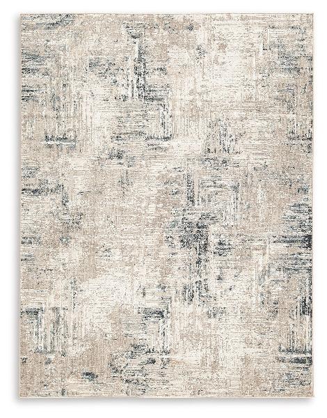 Image of Gentor - 5' x 7' Rug - Blue / Ivory