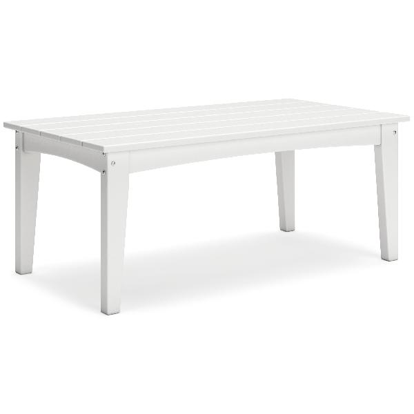 Image of Hyland Wave - Rectangular Cocktail Table - White