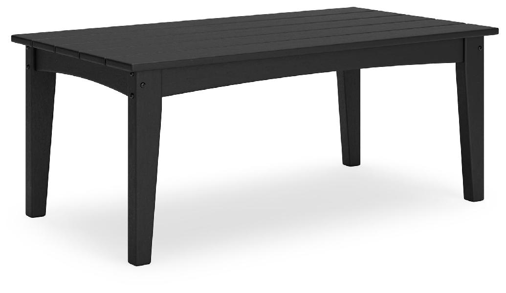 Image of Hyland Wave - Rectangular Cocktail Table - Black