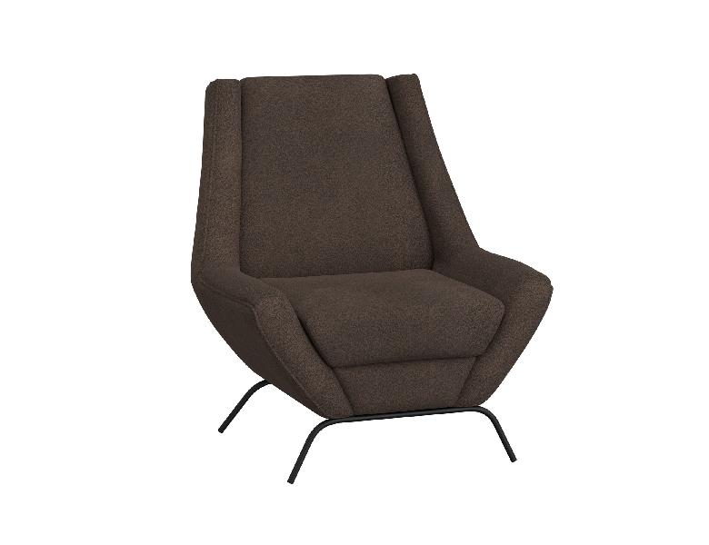 Image of Tyne - Comfort Arm Chair Industrial Silhouette - Chocolate Brown