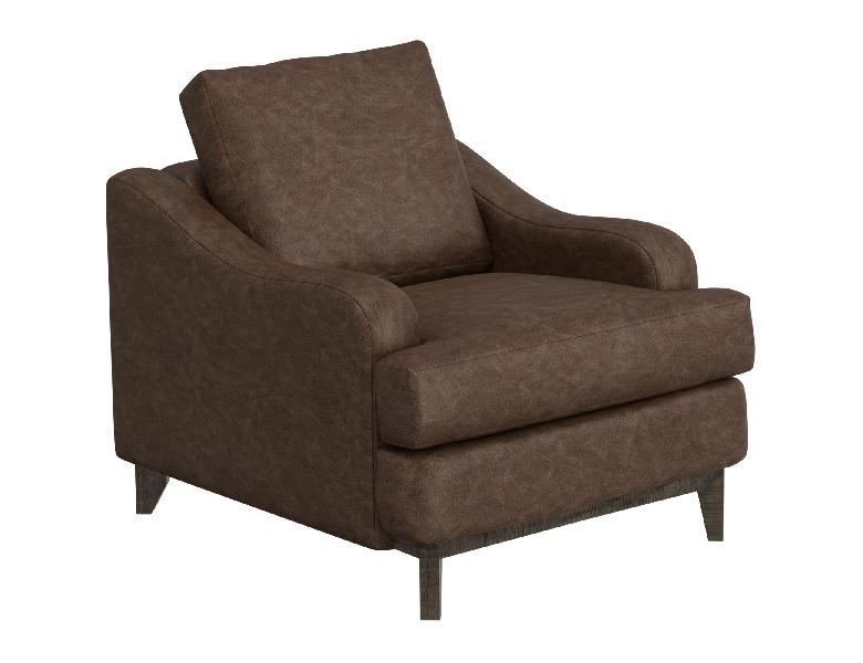 Image of Alfa - Arm Chair - Chocolate Brown