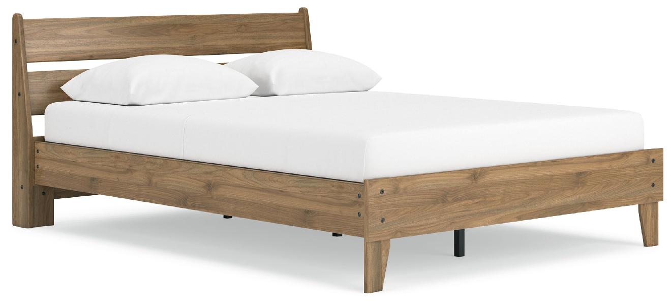 Image of Deanlow - Queen Platform Panel Bed - Honey