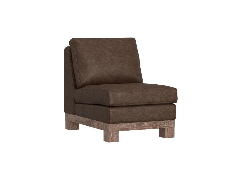 Image of Samba - Armless Chair - Chocolate Brown