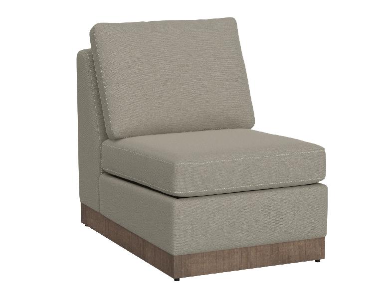 Image of Georgia - Armless Chair - Almond Gray