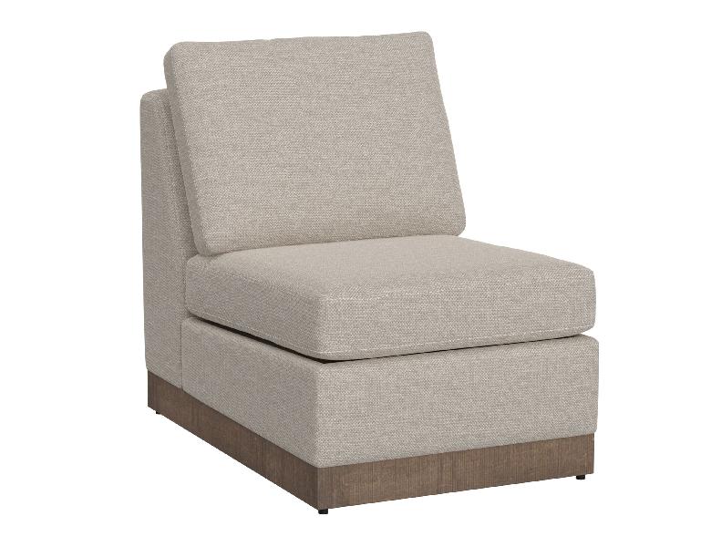 Image of Georgia - Armless Chair - Agreeable Gray
