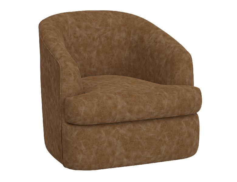 Image of Tumbi - Swivel Accent Chair - Caramel Color