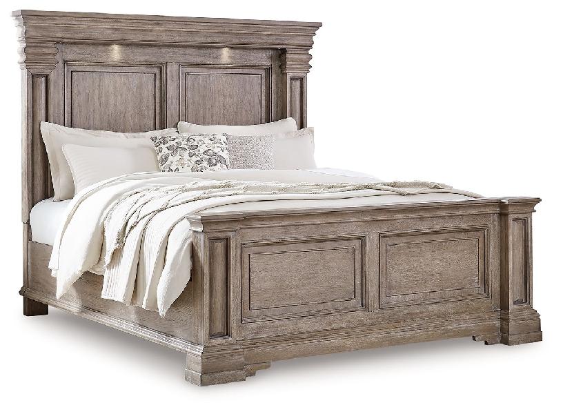 Image of Blairhurst - Queen Panel Bed - Light Grayish Brown