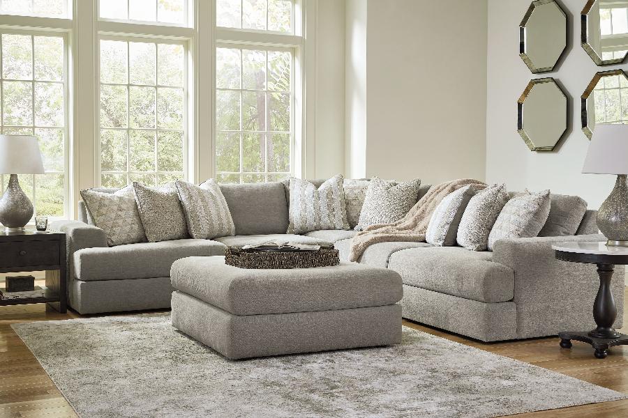 Image of Avaliyah - 6 Pc. - 5-Piece Sectional, Ottoman - Ash