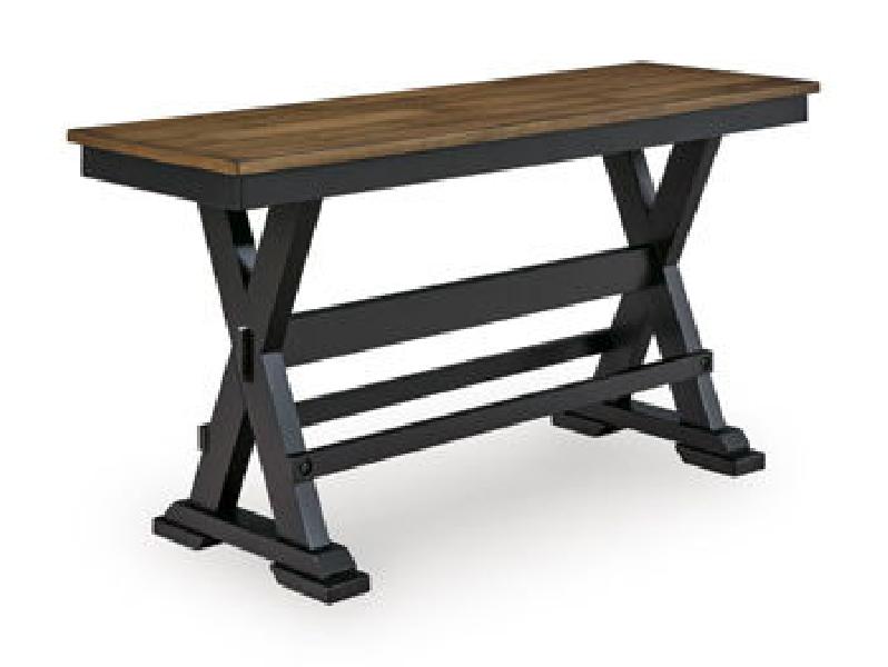 Image of Wildenauer - Large Counter Dining Room Bench - Brown / Black