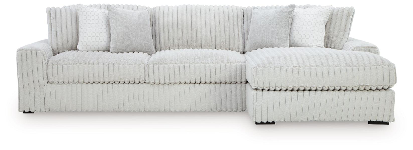 Image of Stupendous - 2-Piece Sectional With RAF Corner Chaise - Alloy