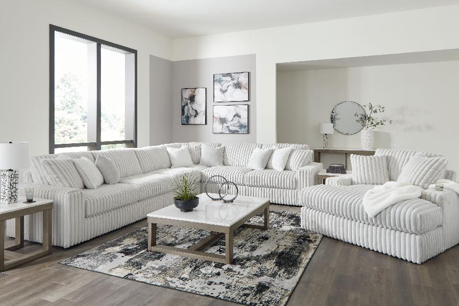 Image of Stupendous - 5 Pc. - 4-Piece Sectional, Oversized Chaise - Alloy