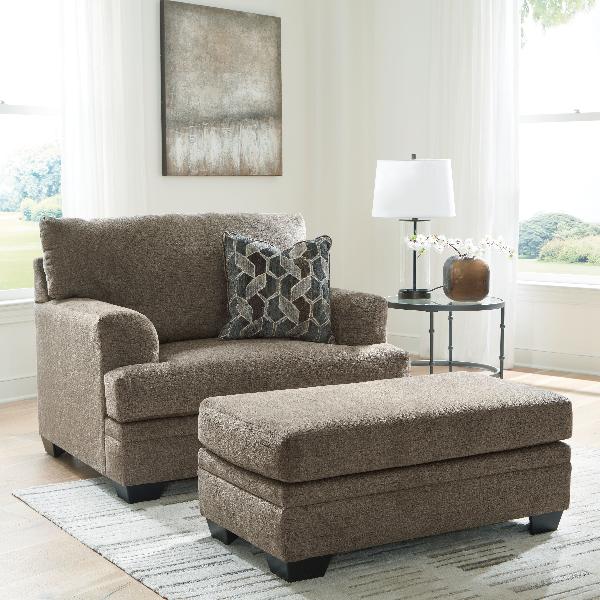 Image of Stonemeade - 2 Pc. - Chair And A Half, Ottoman - Nutmeg