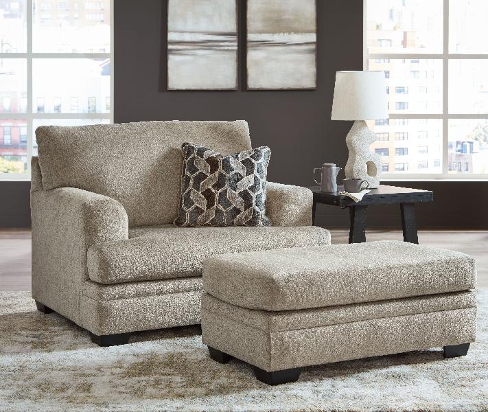 Image of Stonemeade - 2 Pc. - Chair And A Half, Ottoman - Taupe