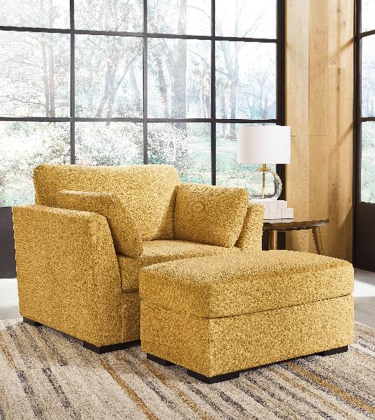 Image of Keerwick - 2 Pc. - Chair And A Half, Ottoman - Sunflower