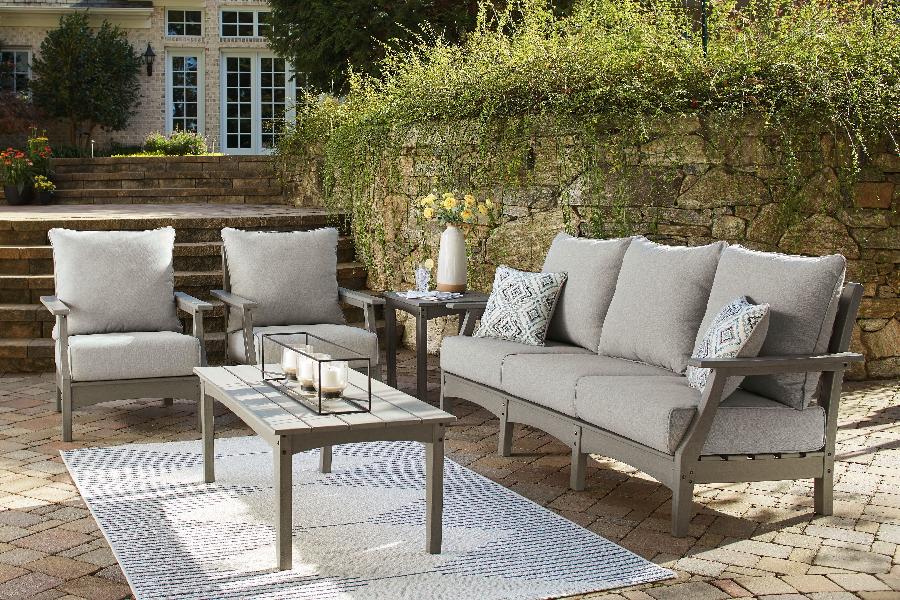 Image of Visola - 5 Pc. - Lounge Set - Gray
