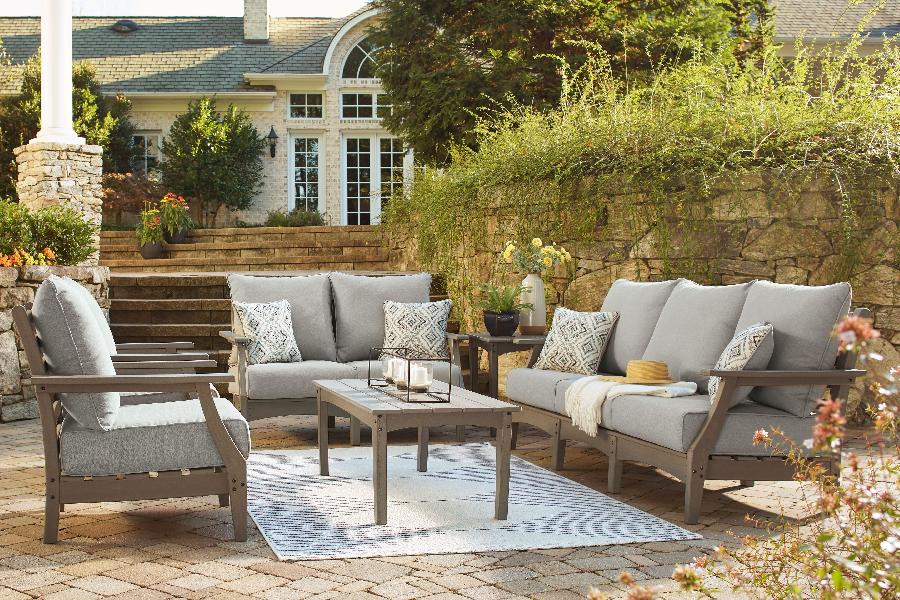 Image of Visola - 6 Pc. - Lounge Set - Gray