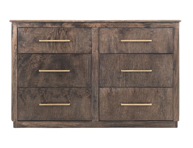 Image of Mezquite - 6 Drawer Dresser - Dark Brown