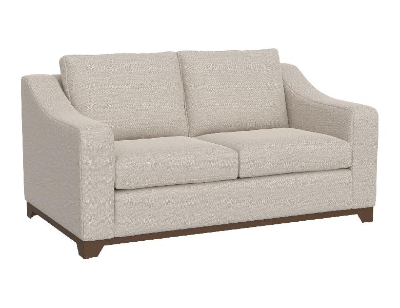 Image of Natural Parota - Loveseat - Agreeable Gray