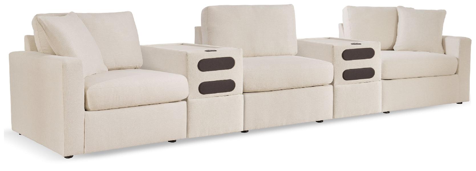 Image of Modmax - 5-Piece Sectional With 2 Audio System Consoles - Oyster