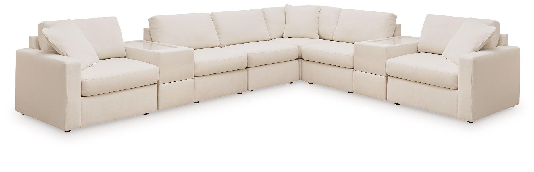 Image of Modmax - 8-Piece Sectional With 2 Storage Consoles - Oyster