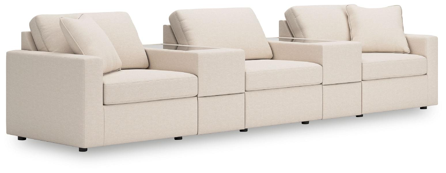 Image of Modmax - 5-Piece Sectional With Storage Consoles - Oyster