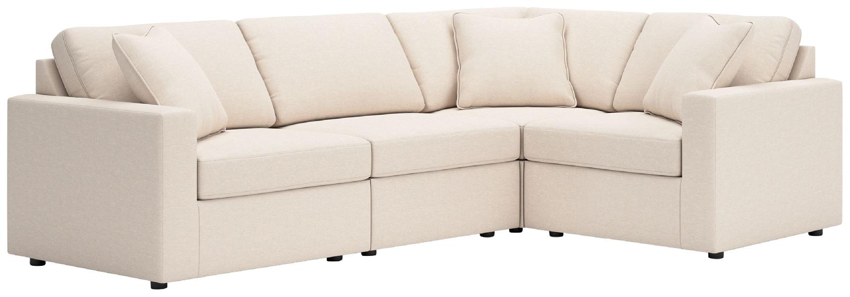 Image of Modmax - 4-Piece Sectional With LAF / RAF Corner Chairs - Oyster