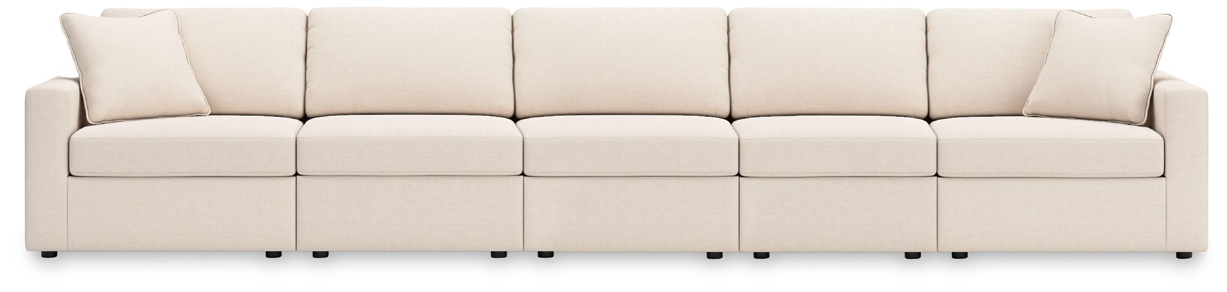 Image of Modmax - 5-Piece Sectional With 3 Armless Chairs - Oyster