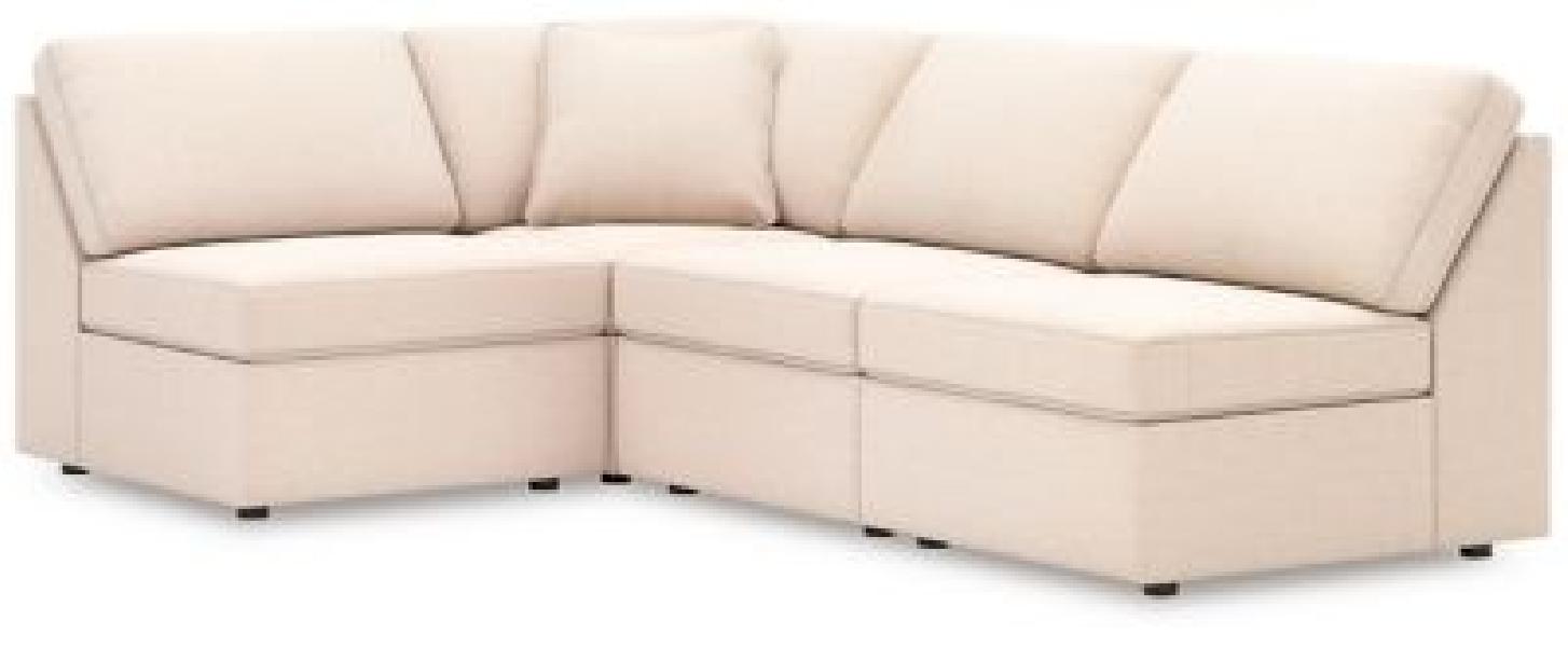 Image of Modmax - 4-Piece Sectional With 3 Armless Chairs - Oyster
