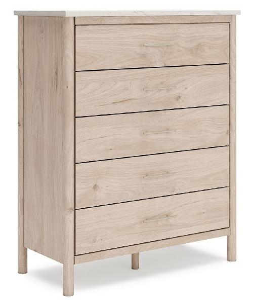 Image of Cadmori - Five Drawer Wide Chest - Two-Tone