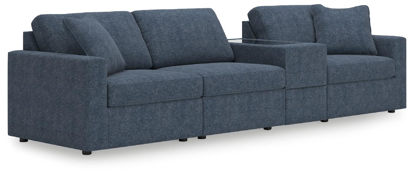 Image of Modmax - 4-Piece Sectional With Storage Console - Ink