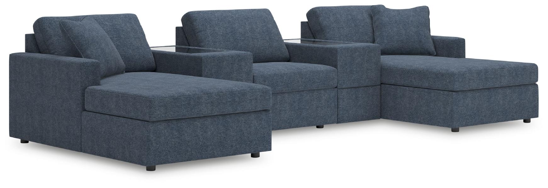 Image of Modmax - 5-Piece Pit Sectional With Storage Consoles - Ink