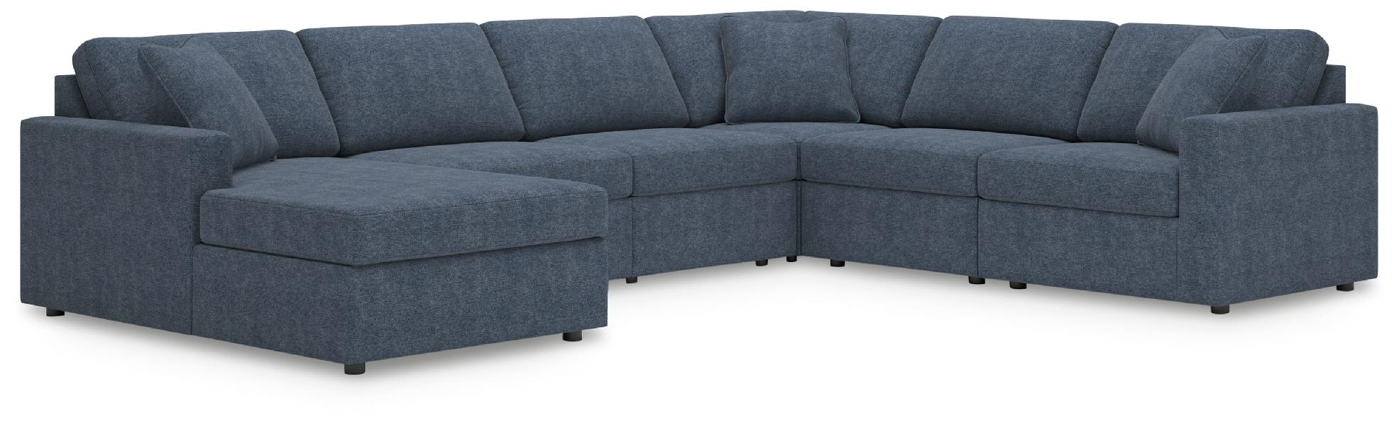 Image of Modmax - 6-Piece Sectional With Laf Corner Chaise - Ink