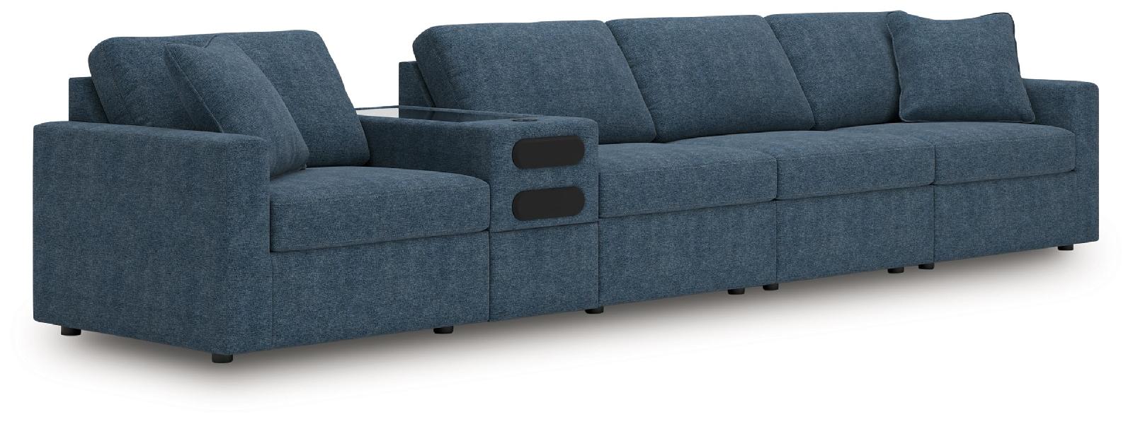 Image of Modmax - 5-Piece Sectional With Audio Console - Ink