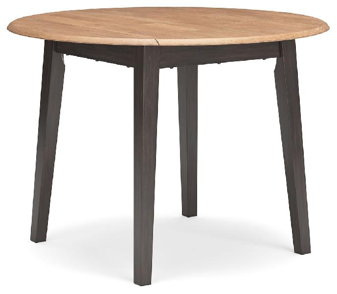 Image of Gesthaven - Round Dining Room Drop Leaf Table - Natural / Brown